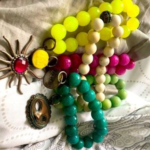 Bead bracelets summer colors